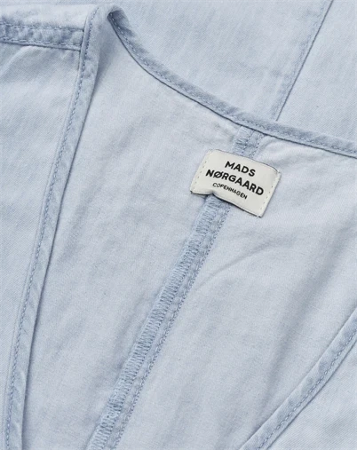 Mads Nørgaard - Air Denim Pauline Kjole - Sunbleached Blue